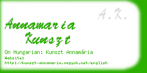 annamaria kunszt business card
